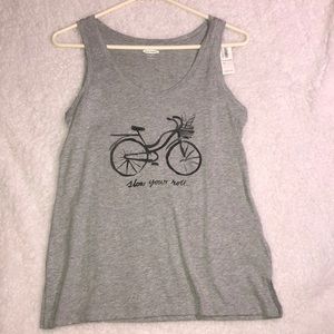 Gray “slow your roll” bike tank top